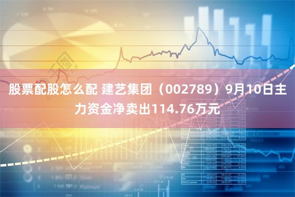 股票配股怎么配 建艺集团（002789）9月10日主力资金净卖出114.76万元